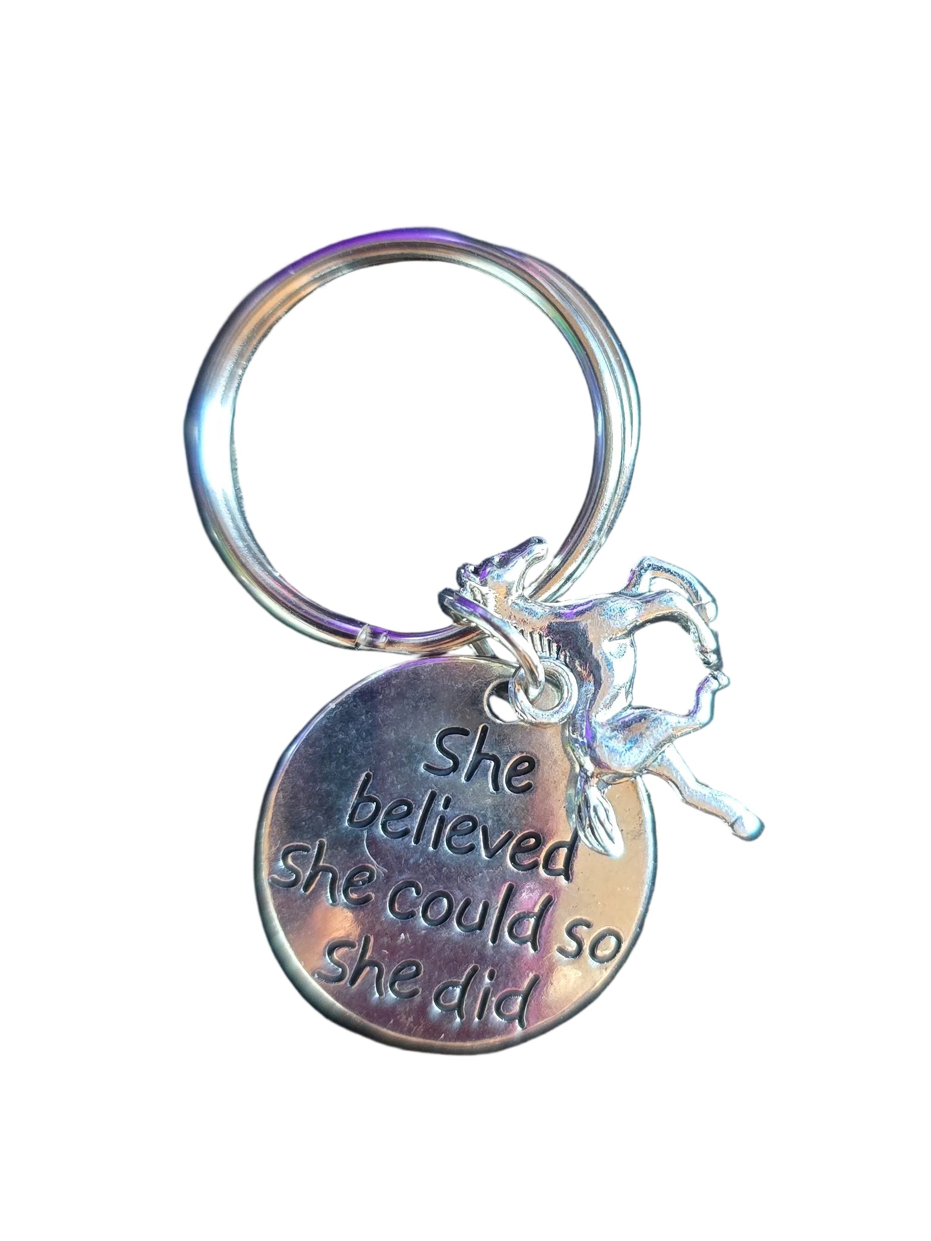 She Believed She Could Keychain