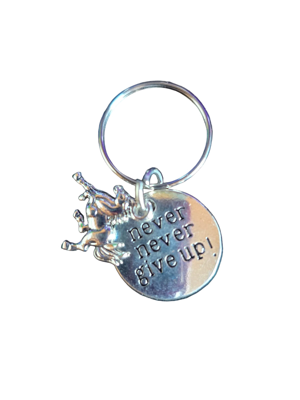 Never Give Up Keychain