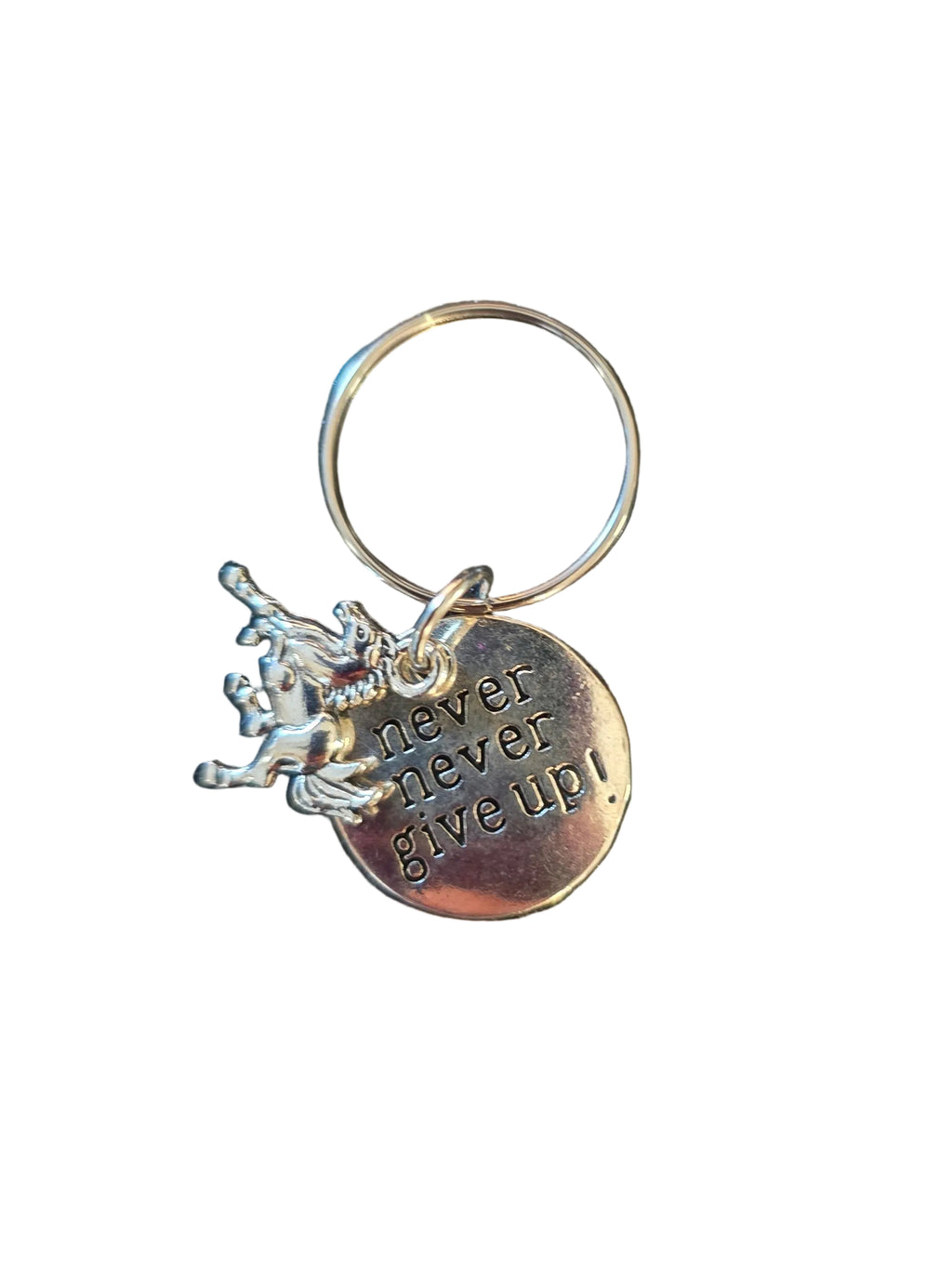 Never Give Up Keychain