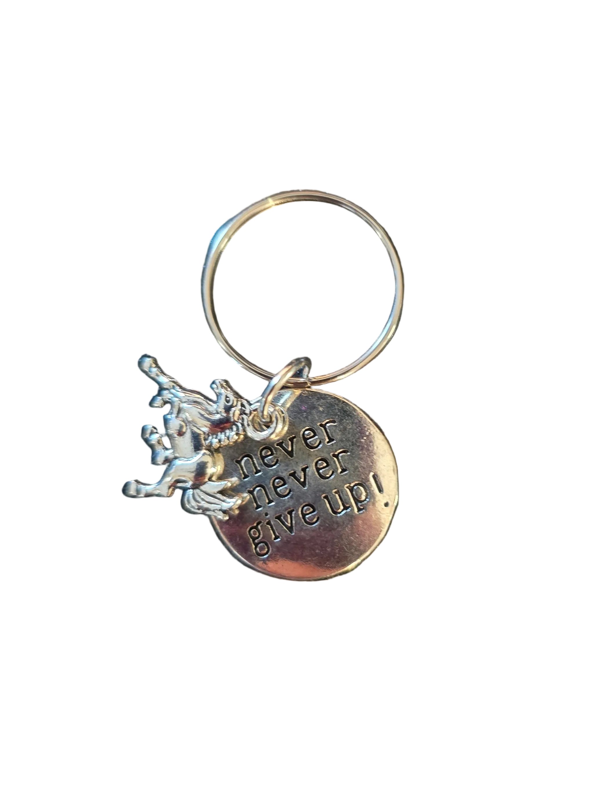 Never Give Up Keychain